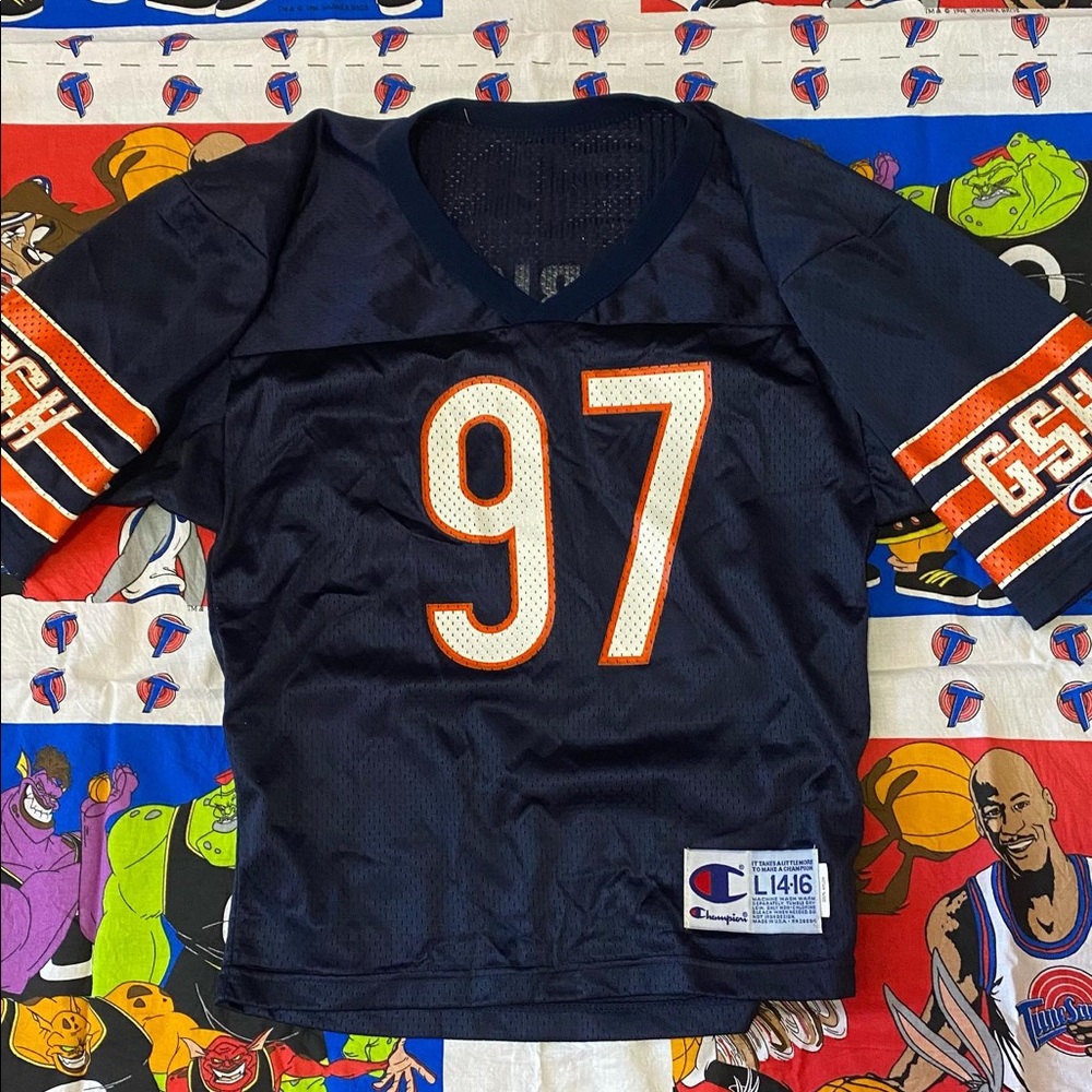 Signed Chris Zorich Bears champion jersey